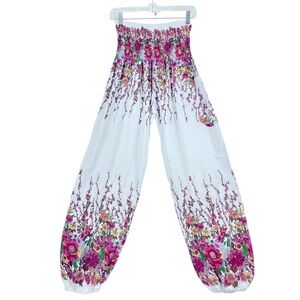 Harem Pants. So comfy and relaxed M/L beautiful colors on white